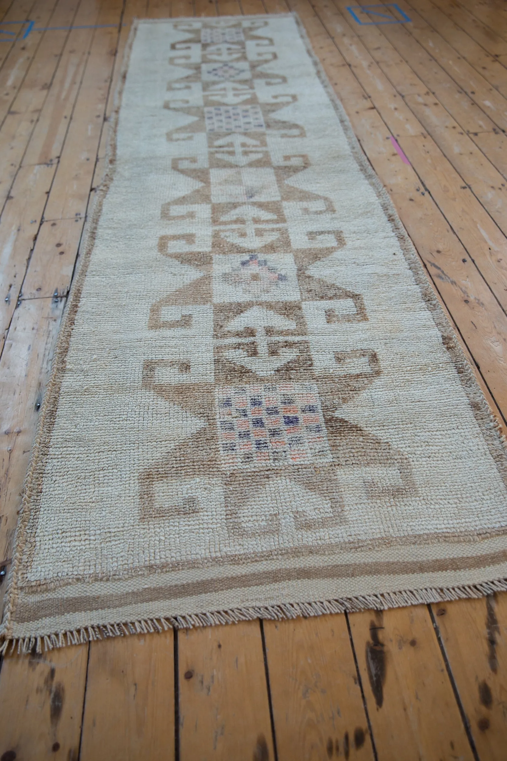 3x11.5 Vintage Distressed Kurd Rug Runner